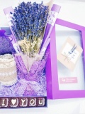 Combo Lavender bó lớn, hộp sang trọng + Socola I LOVE YOU 3